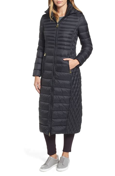 michael kors long packable puffer coat|Michael Kors puffer long coat.